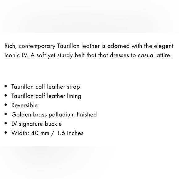 Authentic LV Initials 40MM Reversible Belt - Picture 9 of 11